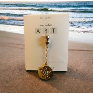 🌞Summer Clearance Roman Wearable Art Sand Dollar Gold Chain Fob Magnetic Clasp